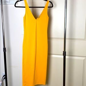 V-neck midi dress